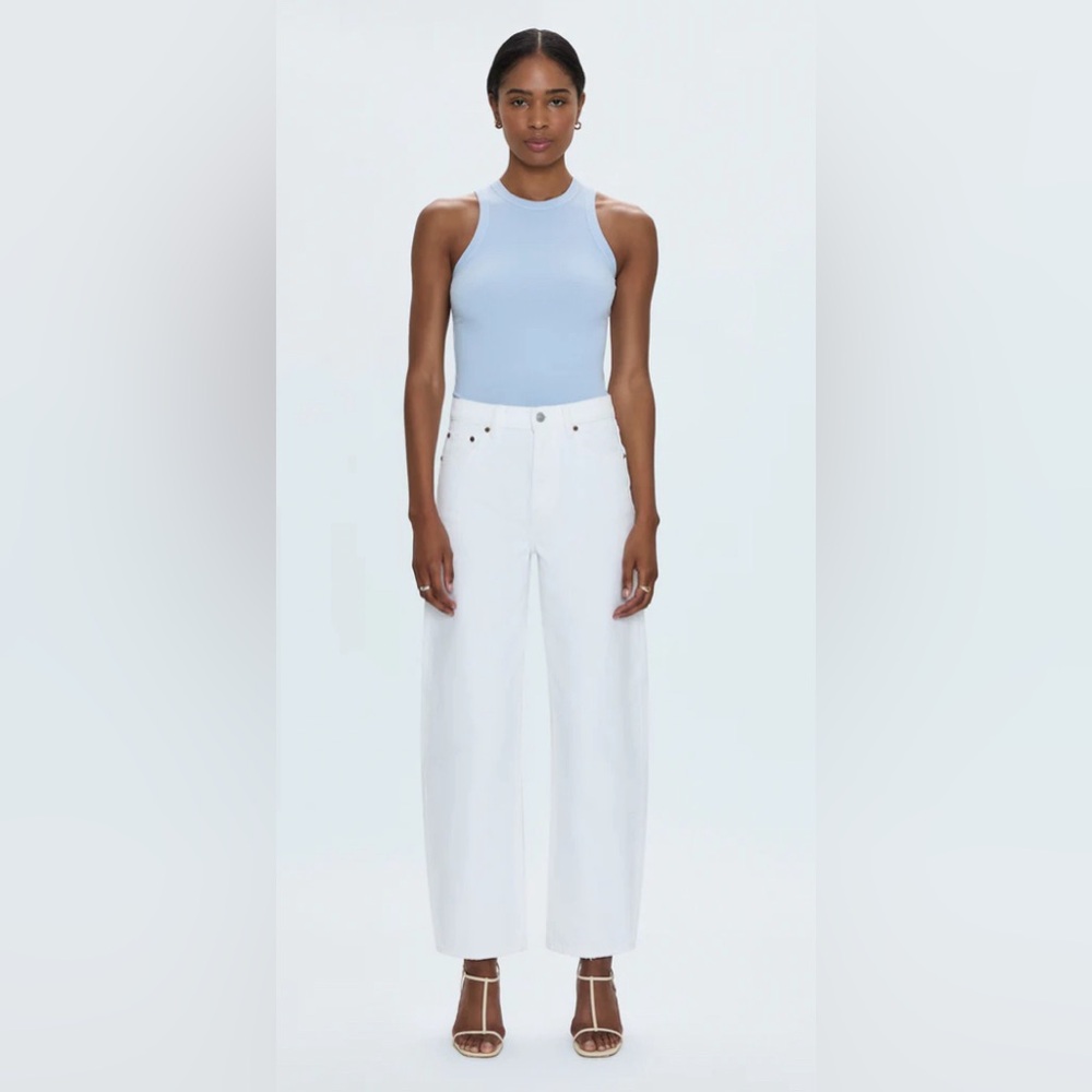 Pistola Denim Wes High Rise Barrel Jeans in Vivid White